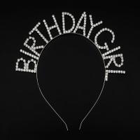 Kristal Taşlı Gümüş Renk Birthday Girl Tacı