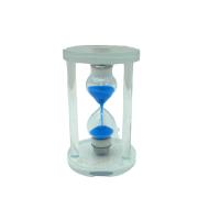 KÜÇÜK CAM KUM SAATİ CAM STANDLI 5 DAKİKA ZAMANLI = ÇAP: 5.8CM-YÜKSEKLİK: 9.8CM