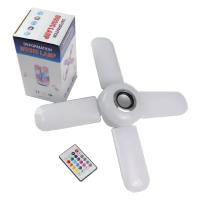 Lamba 4 Kanatlı E27 Duya Takılan Kumandalı Katlanabilir Led Müzik Lamba Işığı Avize Bluetooth Hoparlör