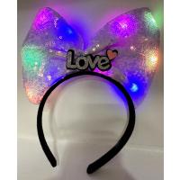 LED Işıklı Love Yazılı Mor Fiyonk Taç – Kız Çocuk Parti Tacı