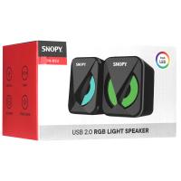 LED IŞIKLI 2W*2CH SİYAH USB 2.0 RGB IŞIKLI GAMİNG 1+1 MİNİ SPEAKER HOPARLÖR SN-83U