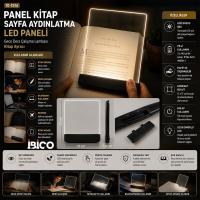LIGHT PANEL KİTAP SAYFA AYDINLATMA LED PANELİ KİTAP OKUMA PİLLİ 15X17CM İ10-027