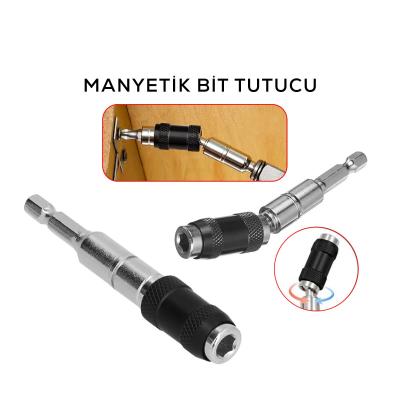 MAFSALLI MANYETİK BİTS TUTUCU 1/4 DÖNER BAŞLIK = 0-20°