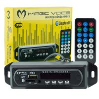 MAGICVOICE USB-400 (V20) BLUETOOTH/AUX USB/SD/MMC-MİC-KUMANDALI OTO TEYP ÇEVİRİCİ DİJİTAL PLAYER (5V/12V) (81)