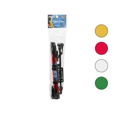 MANDALLI UÇ MİNİ EL POMPASI BİSİKLET- TOP BİSİKLET MONTAJ APARATLI 30CM HORTUM - TOP İĞNE - UÇ