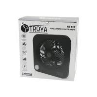 MASA ÜSTÜ VANTİLATÖR FAN=22CM 3 KADEME HIZ 40W  3 PERVANE  SİYAH PLS.STAND=28X27X13CM TR-516