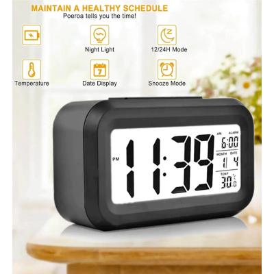 Masaüstü Saat Takvim Termometre Beyaz Siyah