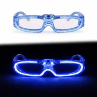 Mavi LED Işıklı Parti Gözlüğü 3 Modlu – Glow - Gece Eğlence Gözlüğü