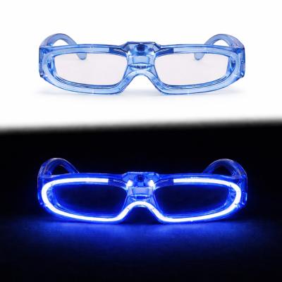 Mavi LED Işıklı Parti Gözlüğü 3 Modlu – Glow - Gece Eğlence Gözlüğü
