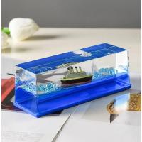 MAVİ SU GEMİ - ADA D.GEN MİKA YÜZEN BATMAYAN DEKORATİF BİBLO AKVARYUM 4.5X13X4.2CM