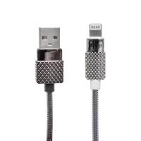 METAL YAYLI IPHONE LIGHTNING USB DATA VE ŞARJ KABLOSU 1 METRE