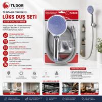MİLANO VAKUMLU - SİLİKON LÜKS DUŞ SETİ DUŞ BAŞLIK=MİX SİLİKON HORTUM=1.5MT MAFSAL=3 KADEME