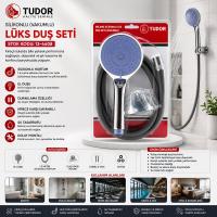 MİLANO VAKUMLU - SİLİKON LÜKS DUŞ SETİ DUŞ BAŞLIK=MİX SİLİKON HORTUM=1.5MT MAFSAL=3 KADEME