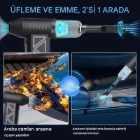 Mini Şarjlı Hava Üfleyici ve Vakumlu El Süpürgesi