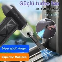 Mini Şarjlı Hava Üfleyici ve Vakumlu El Süpürgesi
