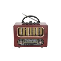 Orta Boy Retro Ahşap Tasarım Bluetooth Hoparlörlü Radyo – FM/AM Destekli, Şarjlı ve Taşınabiliri Radyo NS-6636