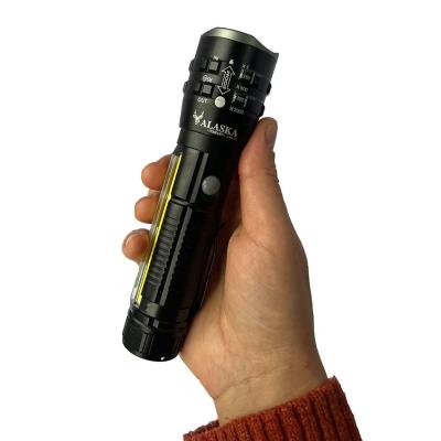 P27 Şarjlı LED Metal El Feneri 1000 Lümen Çakarlı