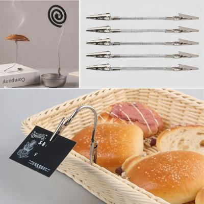 Paslanmaz Çelik Çift Kafa Timsah Klips – Isıya Dayanıklı Sinek Kovucu Bobin Tutucu &amp; Kağıt Not Sabitleyici, Kıvrılabilir Esnek Gövdeli Aparat