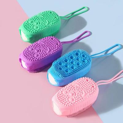 Peeling Etkili Süngerli Silikon Banyo Lifi – Asma Kancalı Duş Kesesi