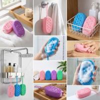Peeling Etkili Süngerli Silikon Banyo Lifi – Asma Kancalı Duş Kesesi