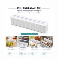 PLASTİK FOLYO - STREÇLİK FİLM KESİCİ 35CM PRATİK KESME APARATLI MANYETİK SABİTLEME