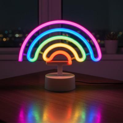 Plastik Gökkuşağı Neon LED Işık ? Dekoratif Renkli Masaüstü ve Ambiyans Aydınlatması
