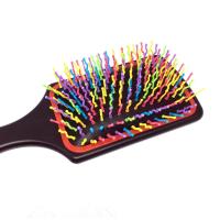Pratik Renkli Uçlu Plastik Saç Fırçası Tarağı Ergonomik Tarak