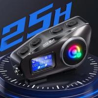 Q58 Motorsikletler İçin Fener Özellikli SD Kart Bölümlü LCD Ekranlı Kablosuz Bluetooth Kulaklıklı – Suya Dayanıklı Kask Kulaklığı