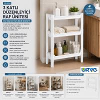 RAFTY 3 KATLI SEPET ORGANİZER DÜZENLEYİCİ RAF ÜNİTESİ 465X145X500MM