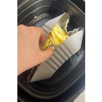 Renkli Isıya Dayanıklı Yıkanılabilir Silikon Fırın Ve Airfryer Kare Model Pişirme Matı 20 Cm