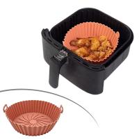 Renkli Isıya Dayanıklı Yıkanılabilir Silikon Fırın Ve Airfryer Yuvarlak Model Pişirme Matı 20 Cm