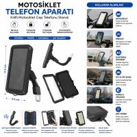 RESİSTANT BİKE MOTORSİKLET TELEFON TUTUCU 5.5 İNÇ - 6.2 İNÇ