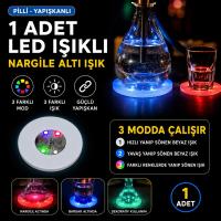 RGB LED Nargile Altı Işık 1 Adet 6 CM Çapındadır