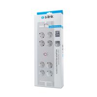 S-LINK SPG3080 2M 3G1.5MM2 900 JOULE 8Lİ AKIM KORUMALI BEYAZ PRİZ
