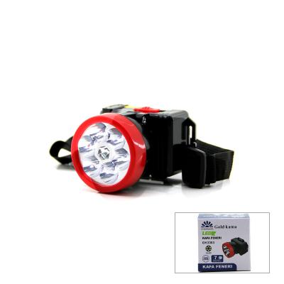 ŞARJLI 2W KAFA LAMBASI FENER 6 LED FİŞ ŞARJLI KADEME IŞIK AYARI