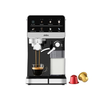SİYAH ESPRESSO KAHVE MAKİNESİ 7 FARKLI KAHVE 1.5LT SU HAZNE - 500ML SÜT HAZNE SCM-2996