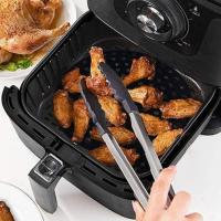 Siyah Isıya Dayanıklı Yıkanılabilir Silikon Fırın Ve Airfryer Yuvarlak Model Pişirme Matı 20 Cm
