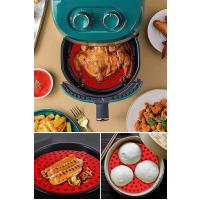 Siyah Isıya Dayanıklı Yıkanılabilir Silikon Fırın Ve Airfryer Yuvarlak Model Pişirme Matı 20 Cm