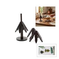STANDLI=AĞAÇ MODEL 2PCS AHŞAP BAMBU KATLANIR NİHALE YAPRAKLI ÇİÇEK MODELİ= ÇAP: 20CM