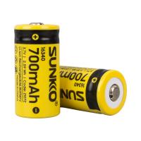 SUNKKO 3.7 VOLT 700 MAH 16340 ŞARJ EDİLEBİLİR PİL (2Lİ PAKET)