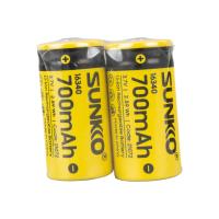 SUNKKO 3.7 VOLT 700 MAH 16340 ŞARJ EDİLEBİLİR PİL (2Lİ PAKET)