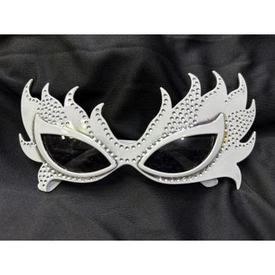 Taşlı Göz Kamaştıran Gecenin Yıldızı Beyaz Parti Alev Gözlük