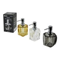 TOMBUL KARE - 4-KALPLİ GÖVDE  ŞEFFAF - RENKLİ   AKRİLİK - MİKA KRİSTAL  SIVI SABUNLUK  220ML