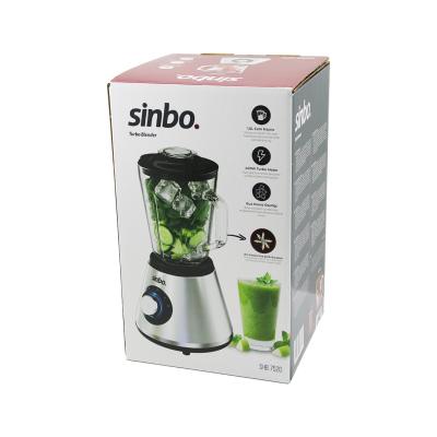 TURBO DOĞRAYICI BLENDER BUZ KIRICI 6LI BIÇAK=PASLANMAZ ÇELİK - 1.5LT CAM HAZNE 2 KADEME HIZ 400W 18000 DEVİR/DK HAZNE=1.6LT SHB-7520