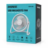 USB ŞARJLI - PVC GÖVDE 14.5X14.1CM MASA ÜSTÜ FAN - VANTİLATÖR EFN-505