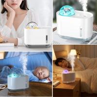 Uzay Ayısı 300 ML USB Hava Nemlendirici – LED Işıklı Masaüstü Buhar Makinesi, Yatak Odası &amp; Çocuk Odası İçin Ortam Nemlendirici