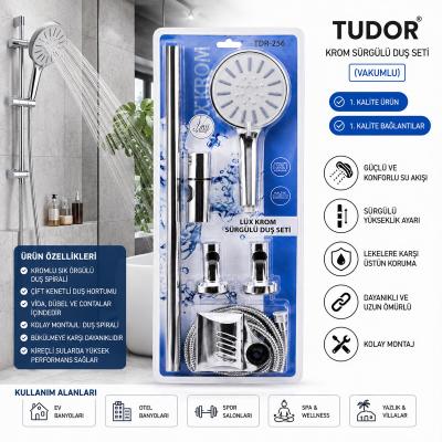 VAKUMLU - KROM LUX SÜRGÜLÜ DUŞ SETİ