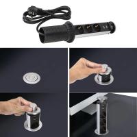 VEA VE-24062 ÜÇLÜ 1.5 METRE KABLOLU İKİ USBLİ 60MM MASAÜSTÜ PRİZ