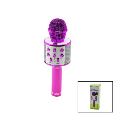 WİRELESS MİKROFON KARAOKE - HOPARLÖR USB ŞARJLI USB - TF - AUX RENKLİ KROM KAPLAMA PİL:800mAh - DC 5V BLS-25