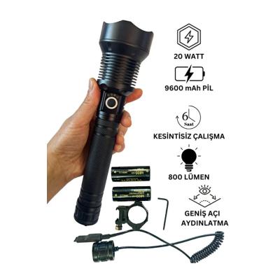 Wison WS-5412 Tüfek Feneri, Geniş Açı Avcı El Feneri 20 Watt